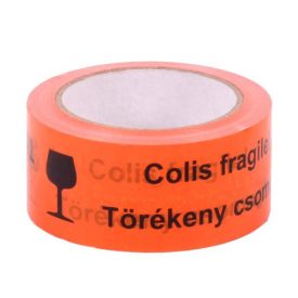 PVC ragasztószalag tekercs törékeny feliratos 50x66 – Mű-Pack