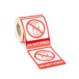 Figyelmeztető csomagcímke 80x100 DO not stack oldalnézetből – Mű-Pack