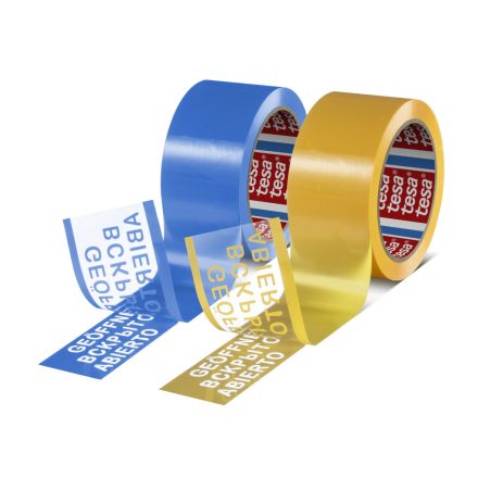 Dobozzáró ragasztószalag tekercs TESA 64007 Biztonsági 50 mm x 50 m oldalnézetből – Mű-Pack