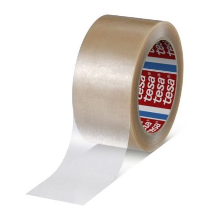 Dobozzáró ragasztószalag tekercs PVC 50x66 transzparens Tesa 4124 – Mű-Pack