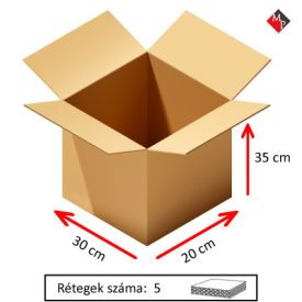 Kartondoboz 30x20x35 cm, 5 rétegű