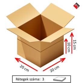 M14 Kartondoboz 20x20x15/10 cm, 3 rétegű