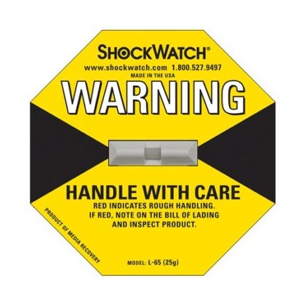 Shockwatch ütődés jelző /25G /L-65 (Sárga)