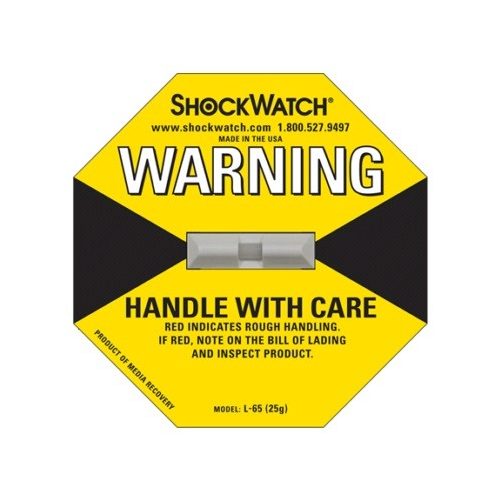 Shockwatch ütődés jelző /25G /L-65 (Sárga)