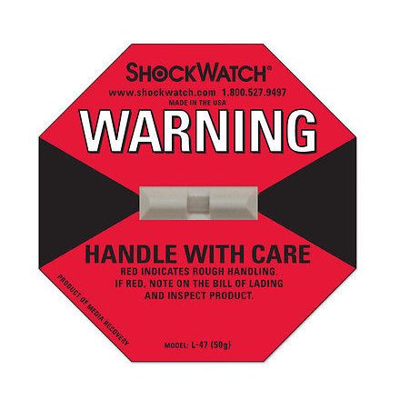 Shockwatch ütődés jelző /50G /L-47 (Piros)